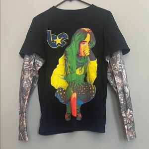 Black Graphic Long Sleeve Tee